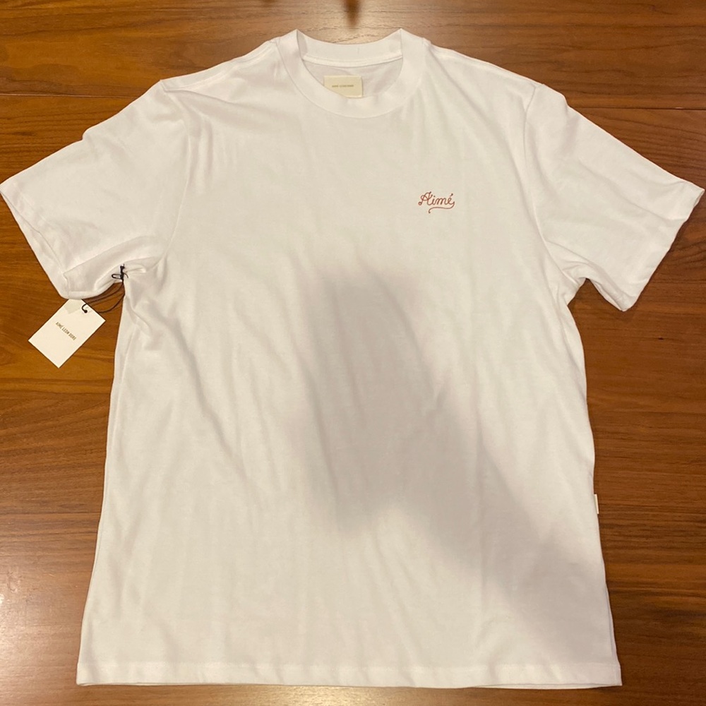 Aime Leon Dore white chain stitch shirt